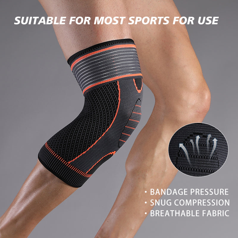 VBOSI 3D Knit Knee Compression Sleeve with Upper Wrap Strap