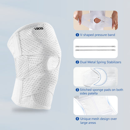 VBOSI Breathable Knee Brace with Metal Spring Stabilizers