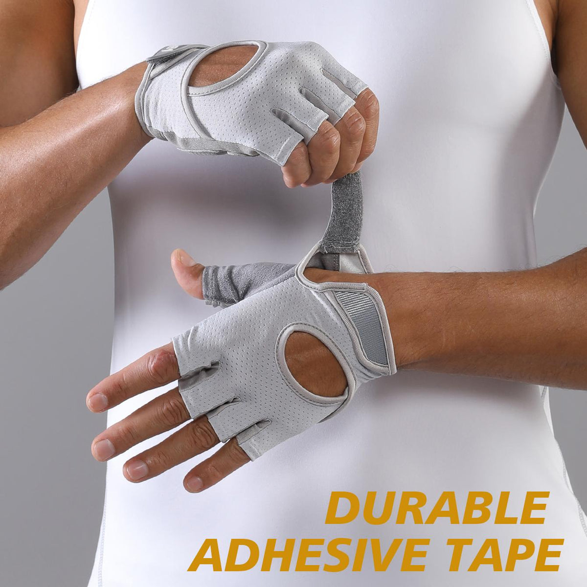 VBOSI Breathable Open-Back Workout Gloves with Silicone Grip Palm