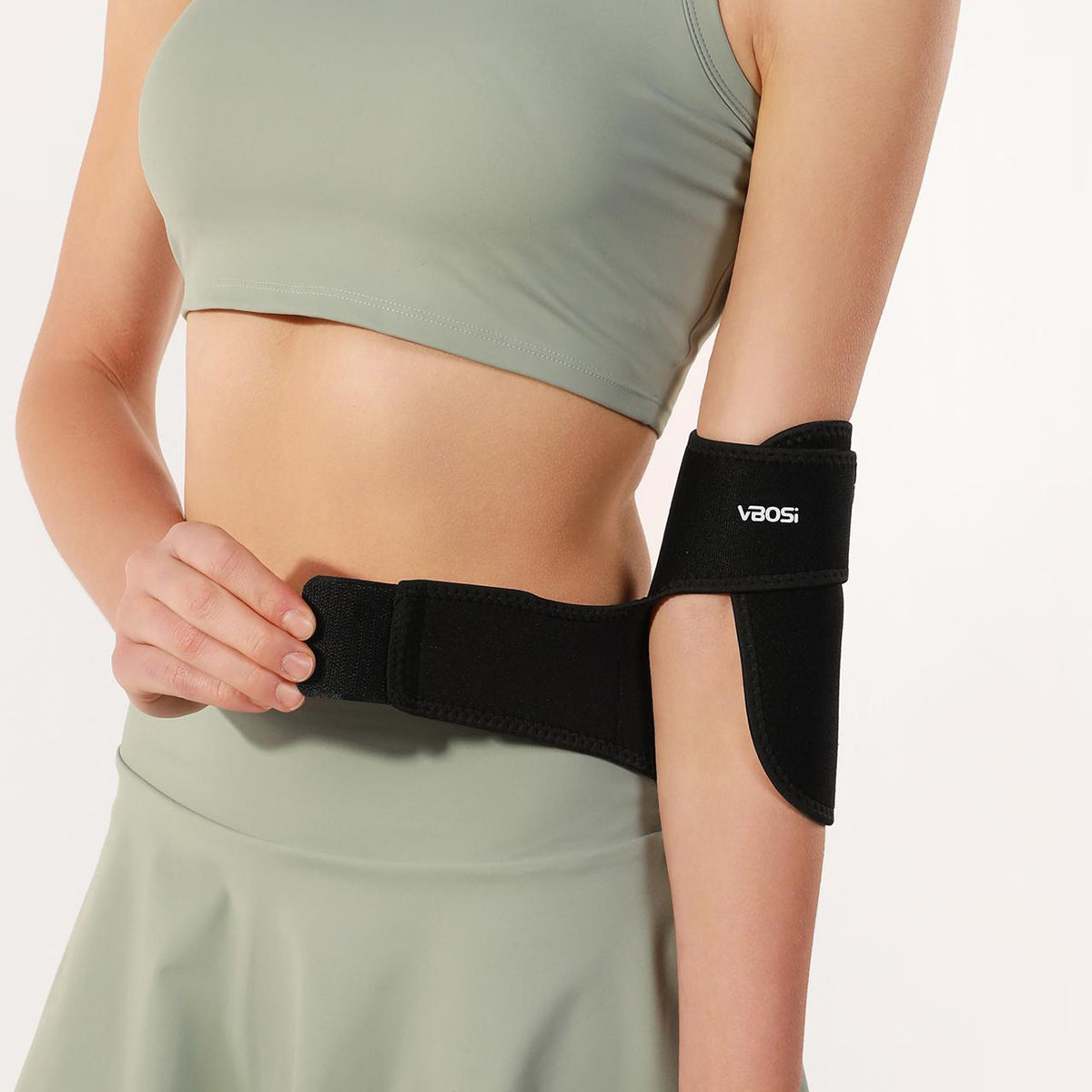 VBOSI Adjustable Elbow Support Brace with Wide Compression Straps