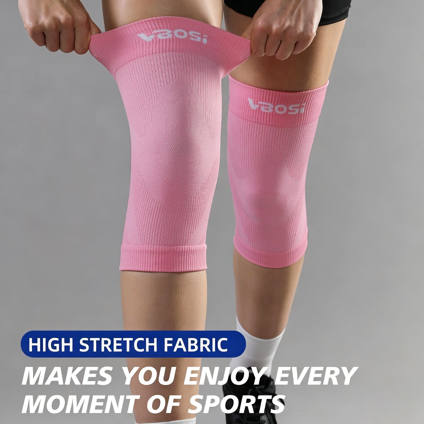 VBOSI 1 Pair High-Stretch Knitted Breathable Knee Sleeve