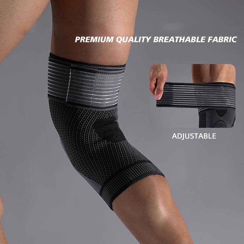VBOSI 3D Knit Knee Compression Sleeve with Upper Wrap Strap