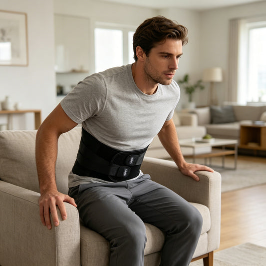 VBOSI Lower Back Support Waist Belt with Steel Bars