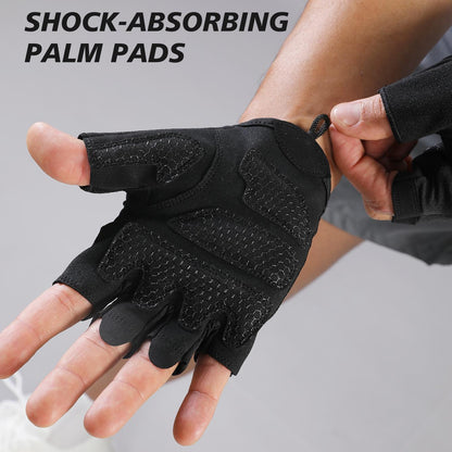 VBOSI Breathable Half Finger Workout Gloves with Non-Slip Silicone Palm