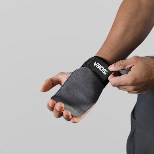 VBOSI Adjustable Weightlifting Grip Gloves with Padded Palm