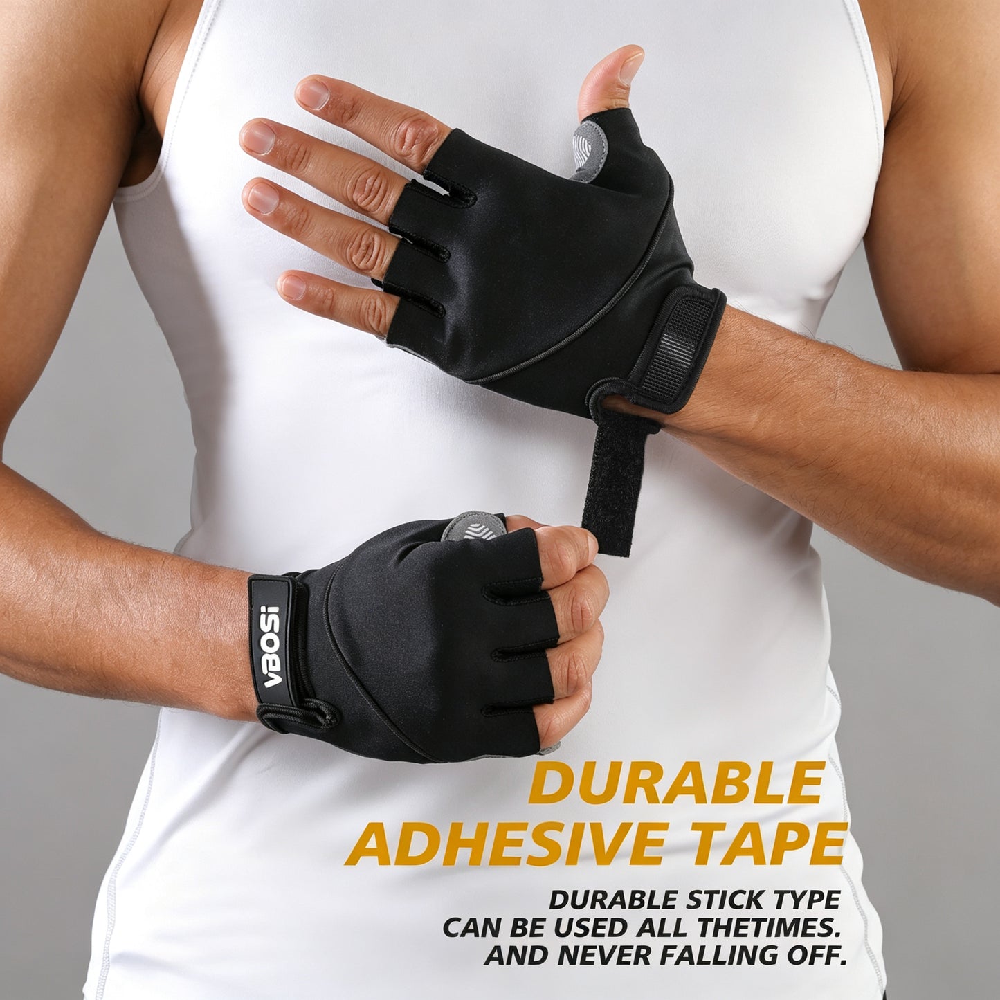 VBOSI Adjustable Workout Gloves with Gel Palm Pads