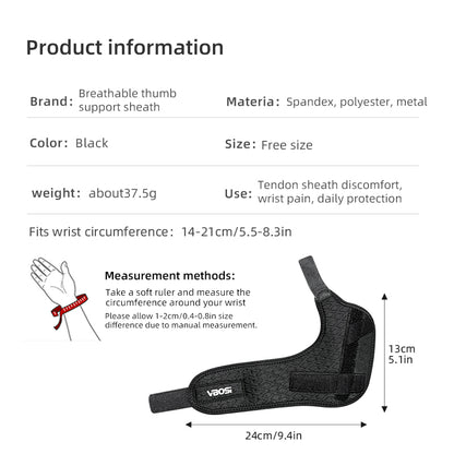 VBOSI 1 Piece Adjustable Wrist and Thumb Support