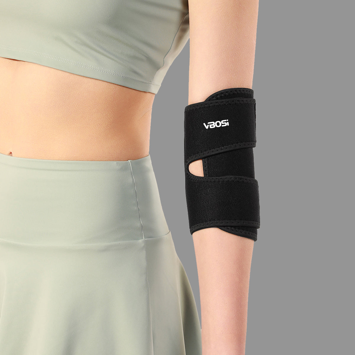 VBOSI Flexible Elbow Compression Wrap with Wide Adjustable Support