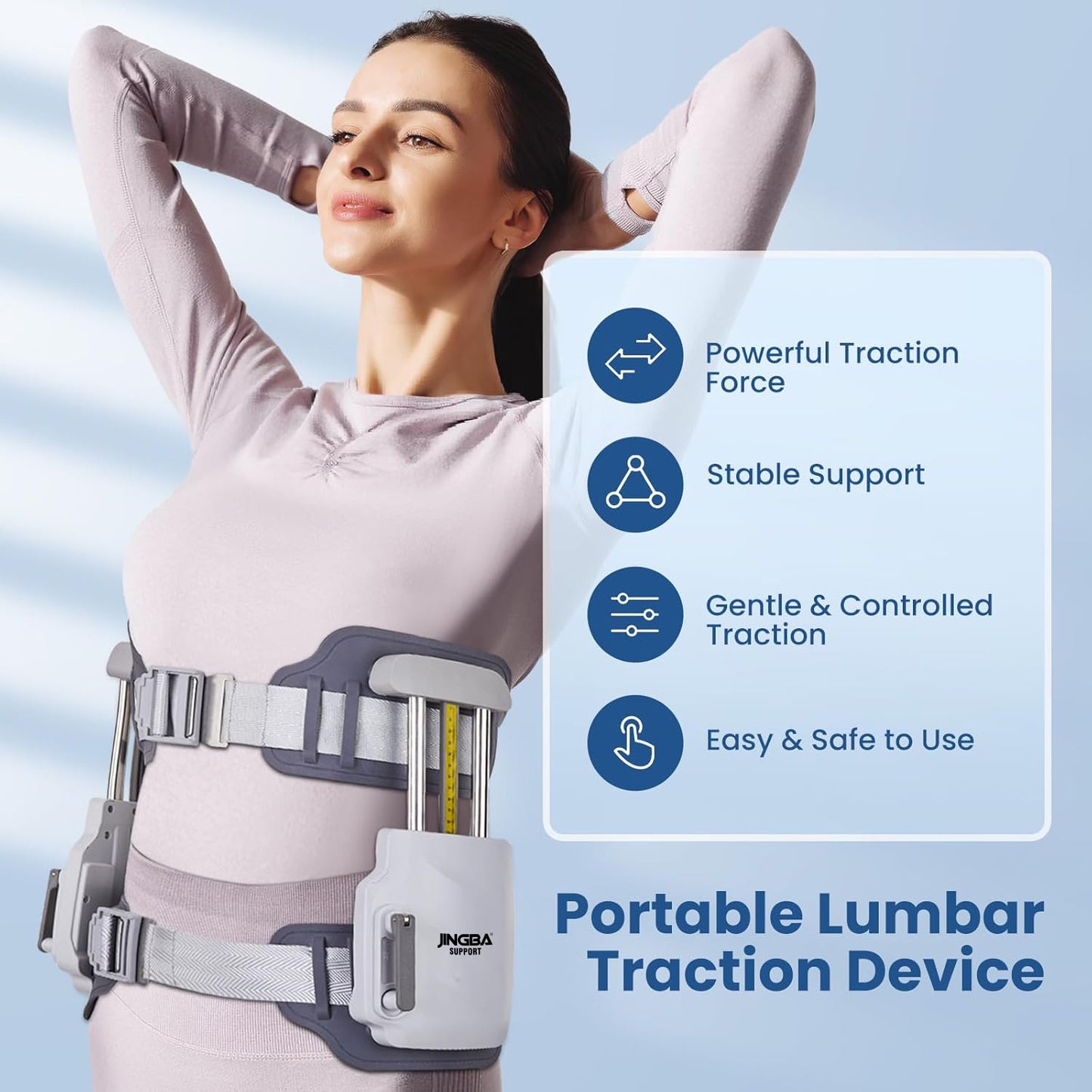 Lumbar Intervertebral Disc Traction Device (Dynamically Adjustable) - Bilateral Synchronization/Pressure Visible, Lumbar Decompression Belt