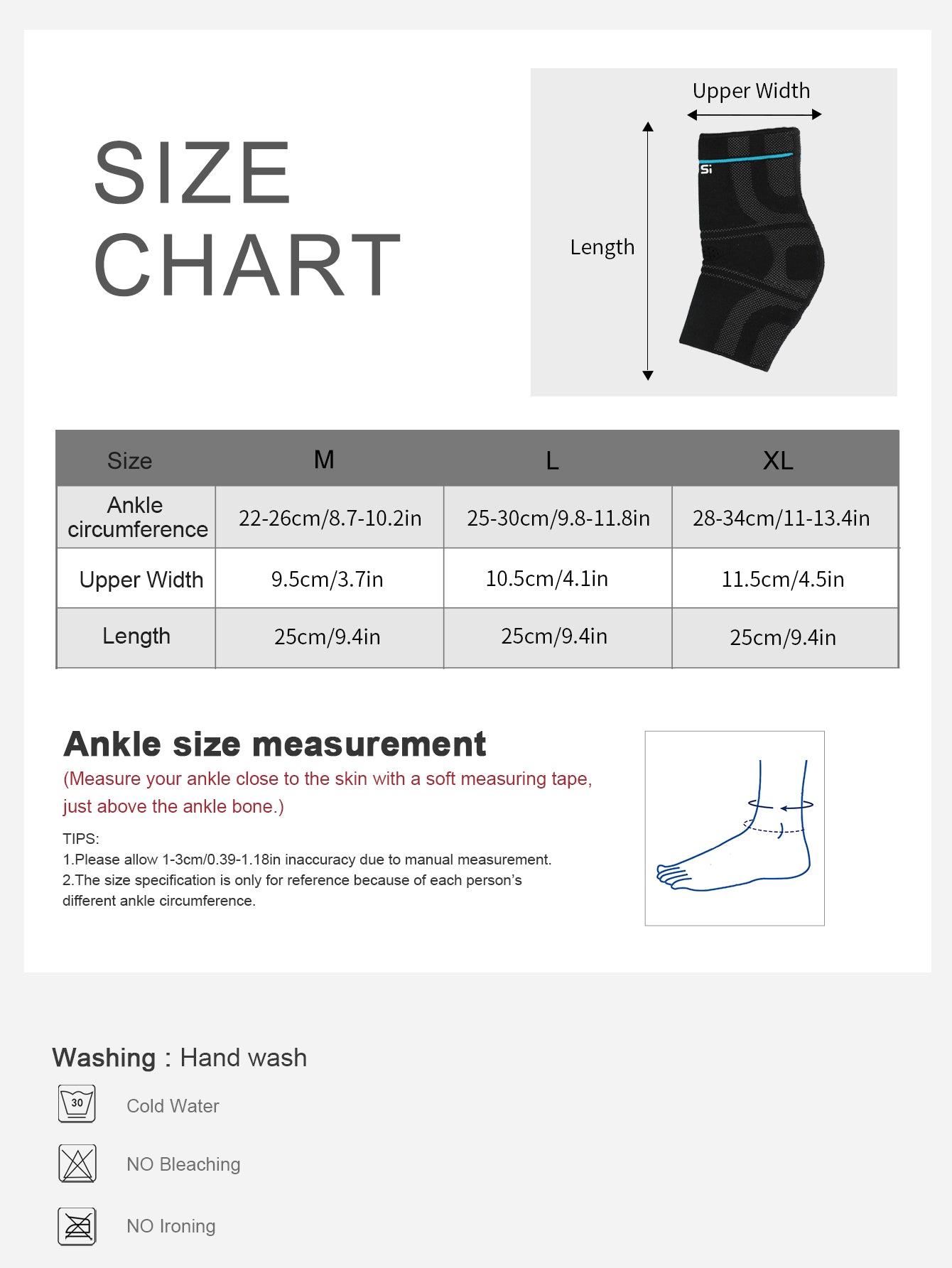 VBOSI Breathable Knit Ankle Sleeve