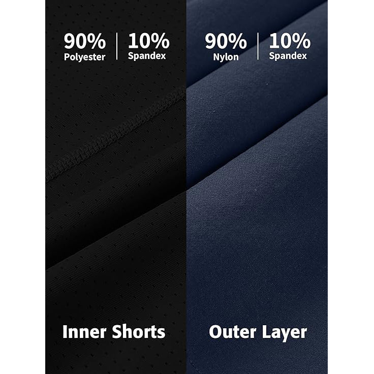 Women's Athletic Shorts High Waisted Running Shorts Pocket Sporty Short Gym Elastic Workout Shorts