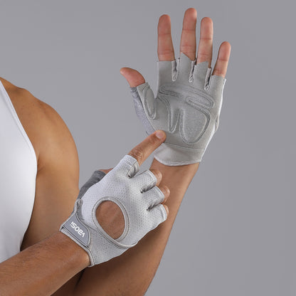 VBOSI Breathable Open-Back Workout Gloves with Silicone Grip Palm