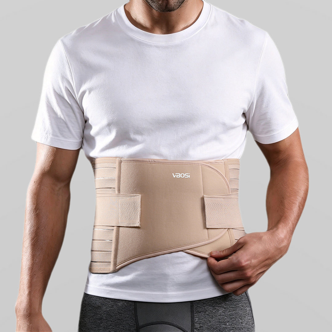 VBOSI Back Support Belt with Adjustable Straps & Reinforced Support Stays