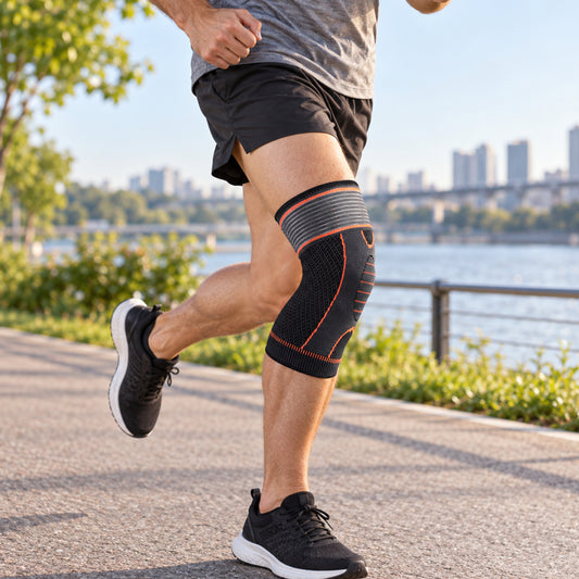 VBOSI 3D Knit Knee Compression Sleeve with Upper Wrap Strap