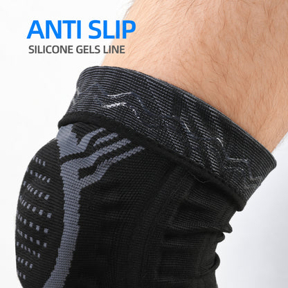 VBOSI 1 Piece Dial-Adjustable Knee Compression Sleeve with Cable Lacing & Patella Pad