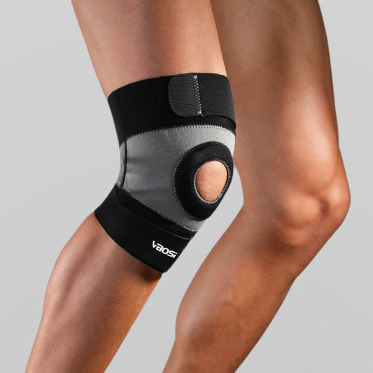 VBOSI Open Patella Knee Support Brace with Dual Adjustable Straps & Flexible Wraparound Fit