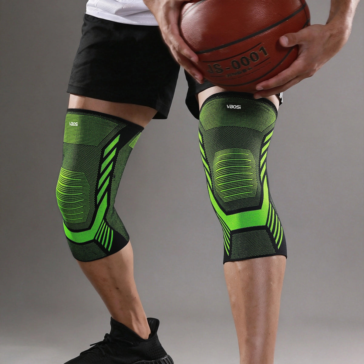 VBOSI 1 Pair Breathable Elastic Knee Sleeve with 3D Zoned Knitting