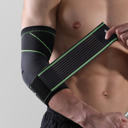 VBOSI Knitted Adjustable Elbow Support Sleeve with Extended Compression Strap
