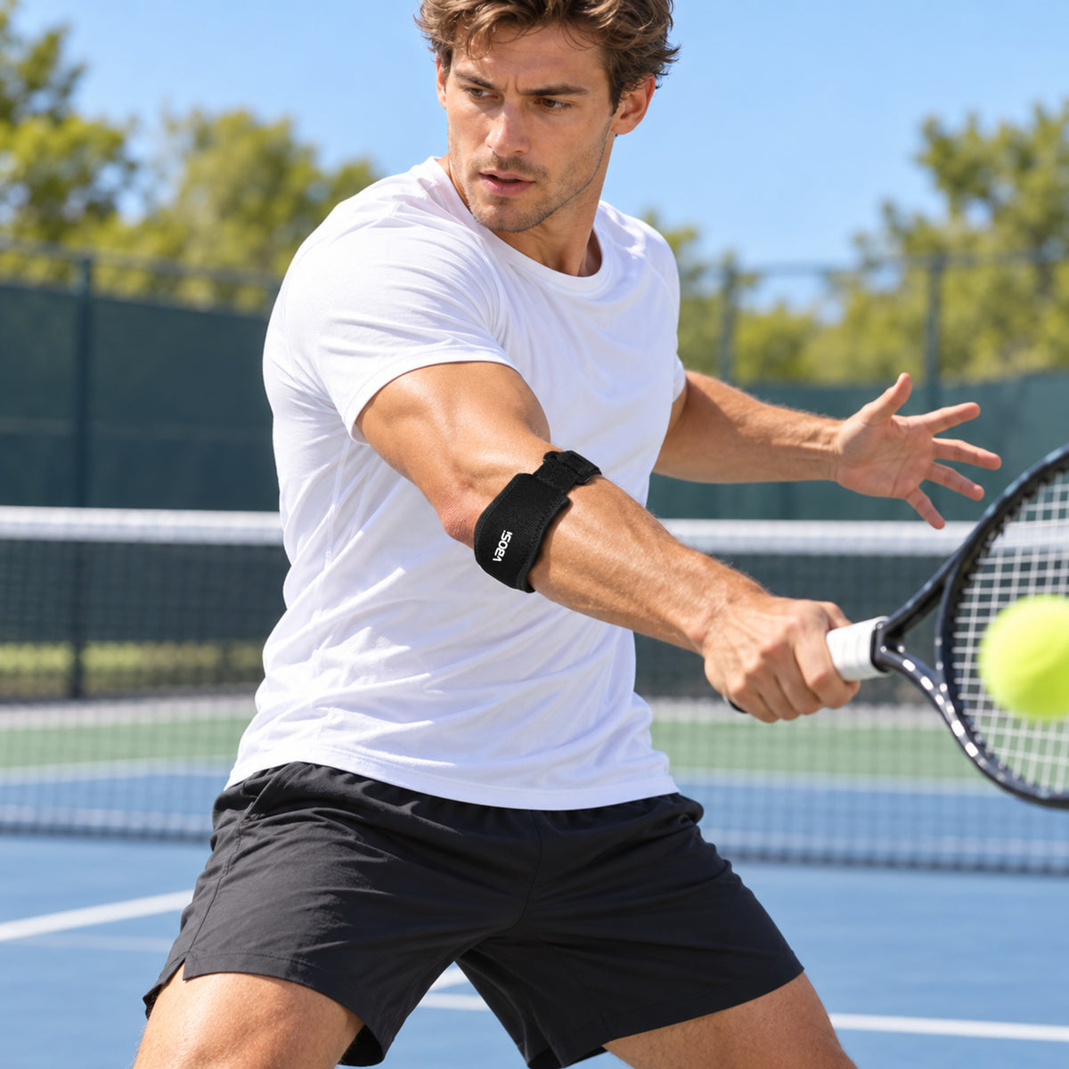 VBOSI 1 Pair Padded Tennis Elbow Braces – Adjustable Forearm Compression Strap