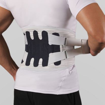 VBOSI Lumbar Support Brace with Removable Steel Stays & Dual-Pull Straps