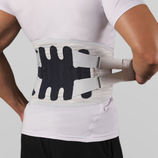 VBOSI Lumbar Support Brace with Removable Steel Stays & Dual-Pull Straps