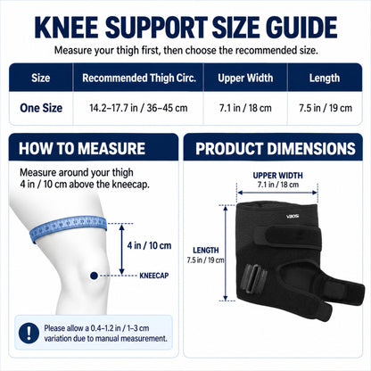 VBOSI Open Patella Knee Brace with Dual-Pull Straps & Reinforced Padded Support
