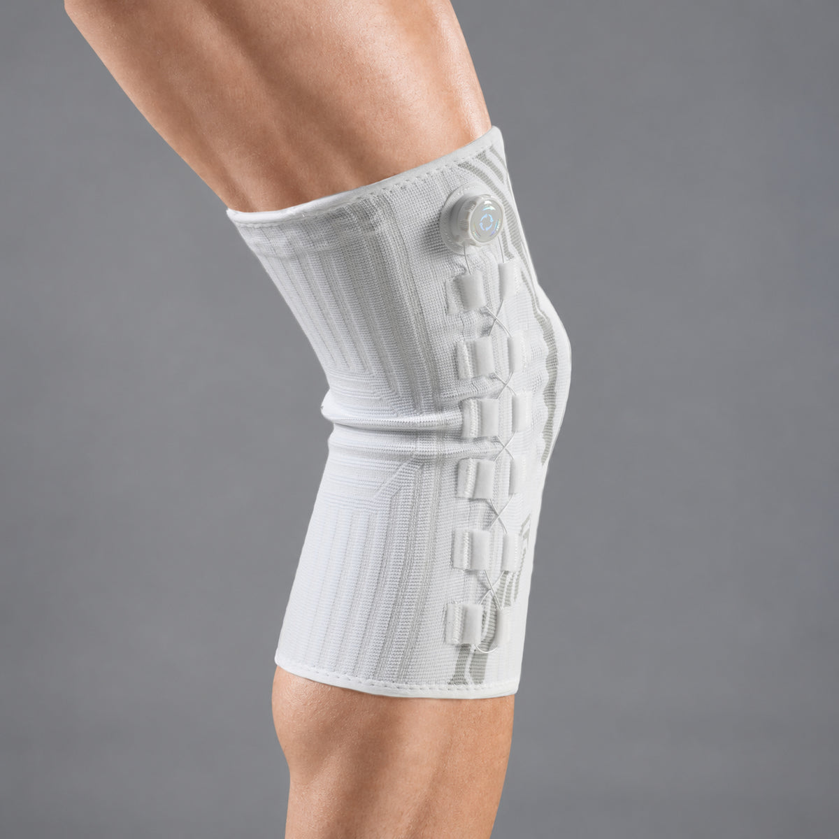 VBOSI 1 Piece Dial-Adjustable Knee Compression Sleeve with Cable Lacing & Patella Pad