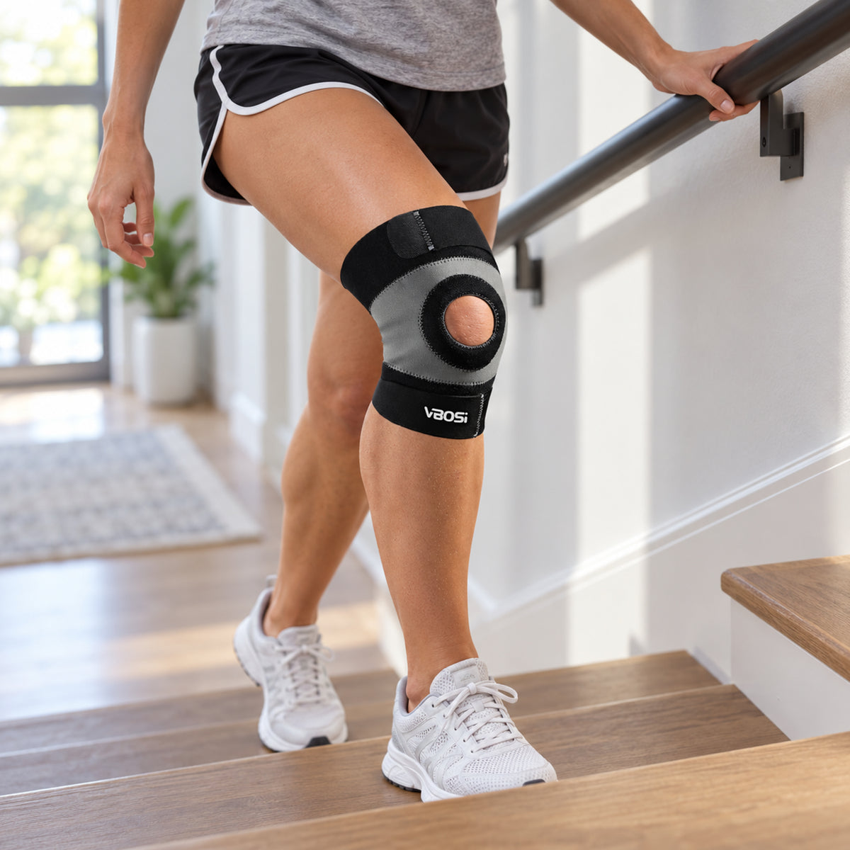 VBOSI Dual-Strap Knee Support with Open Patella & Reinforced Ring Design