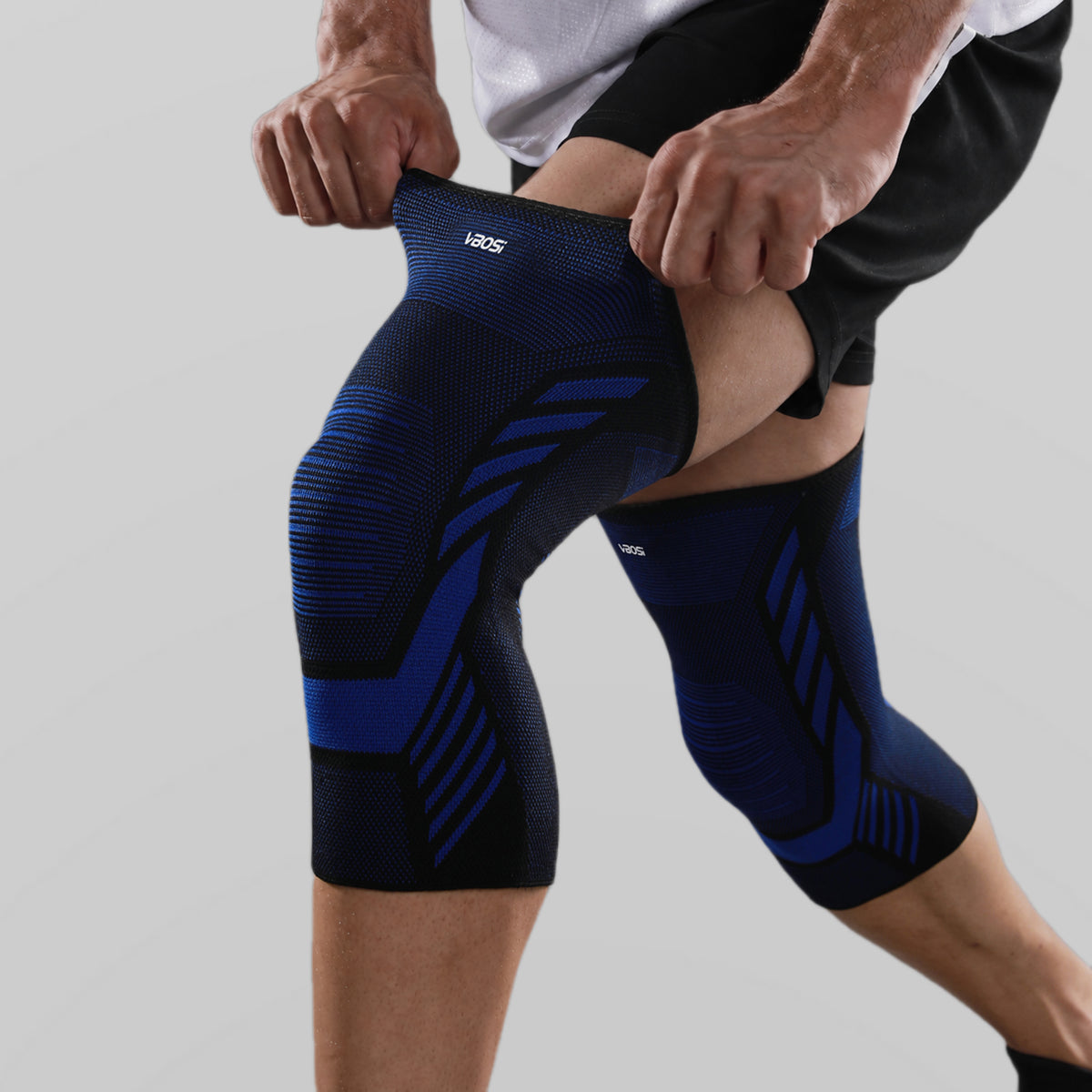 VBOSI 1 Pair Breathable Elastic Knee Sleeve with 3D Zoned Knitting