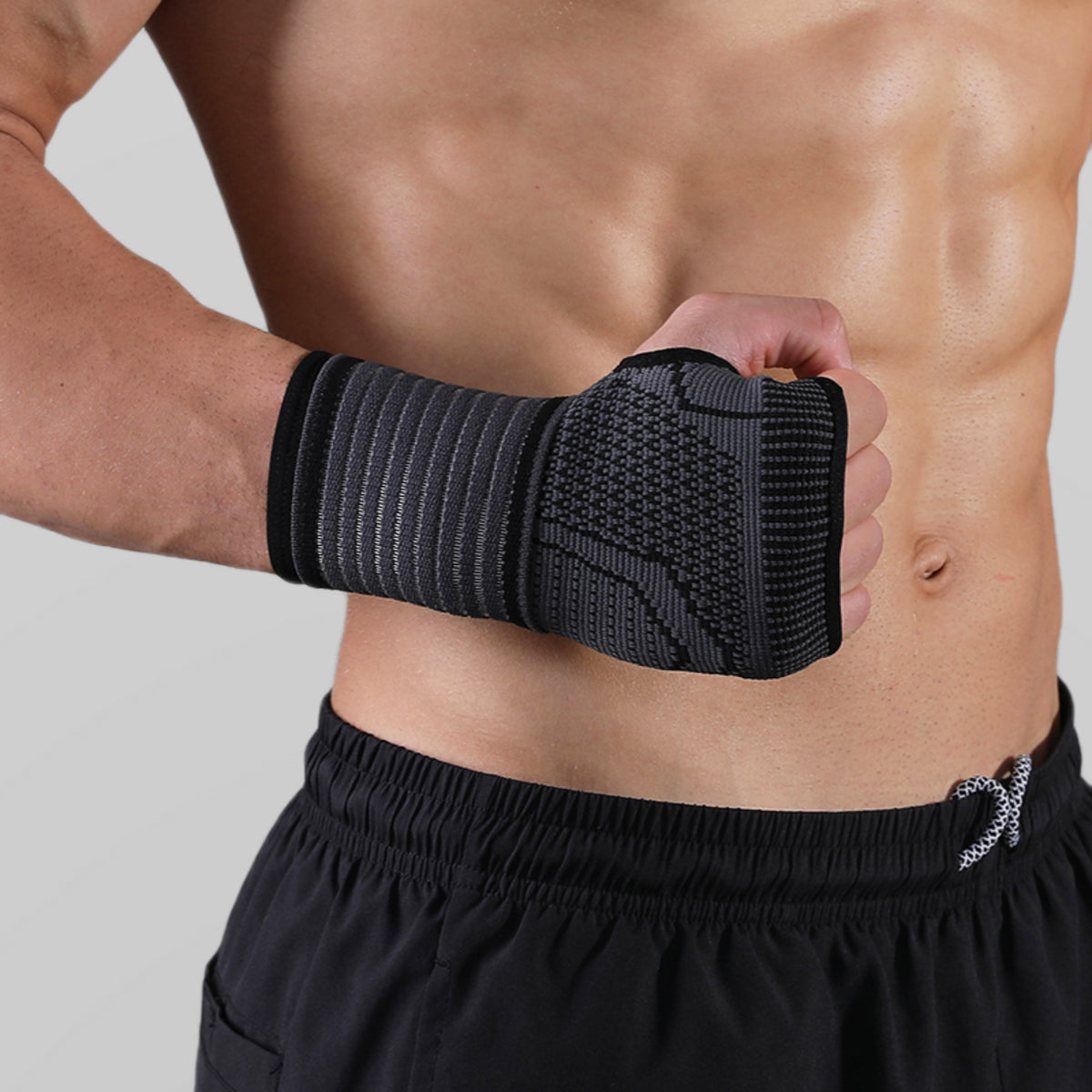 VBOSI Adjustable Knitted Wrist Support with Extended Elastic Compression Strap