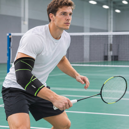 VBOSI Knitted Adjustable Elbow Support Sleeve with Extended Compression Strap