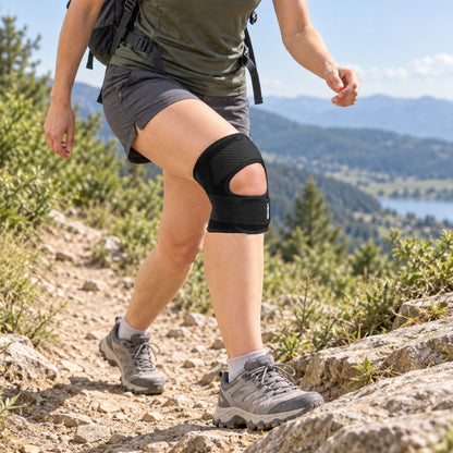 VBOSI 1 Piece Adjustable Knee Support Brace with Dual Spring Stays & Open Patella