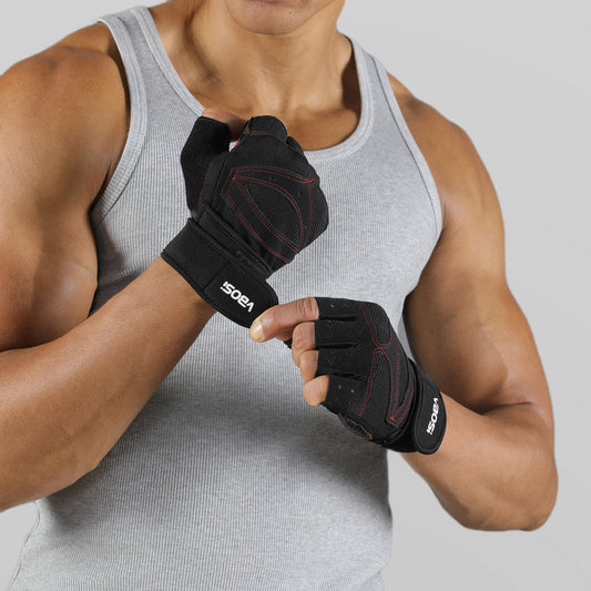 JINGBA SUPPORT 1004 guantes de gimnasio deportivos con logotipo personalizado al por mayor ajustable y medio dedo ligero 