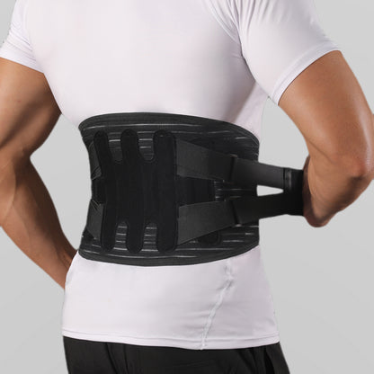 VBOSI Adjustable Back Support Belt with Dual Compression Straps & Support Stays