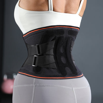VBOSI Adjustable Back Support Belt with Dual-Pull Compression Straps & Support Bars