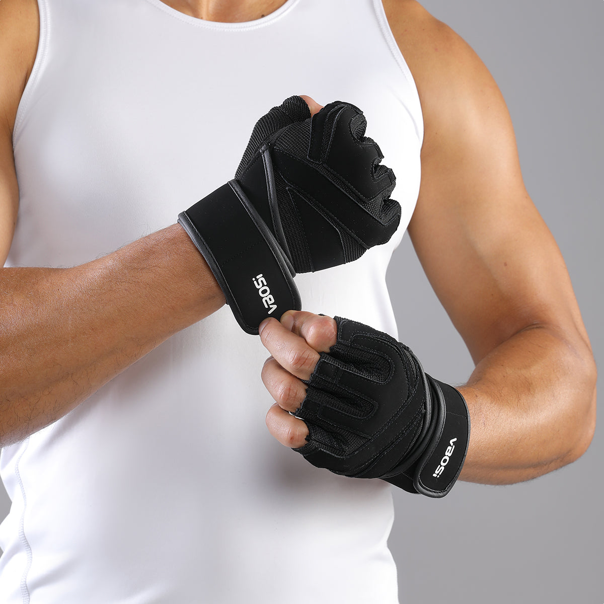 VBOSI Fitness Gloves with Adjustable Strap & Anti-Slip Palm