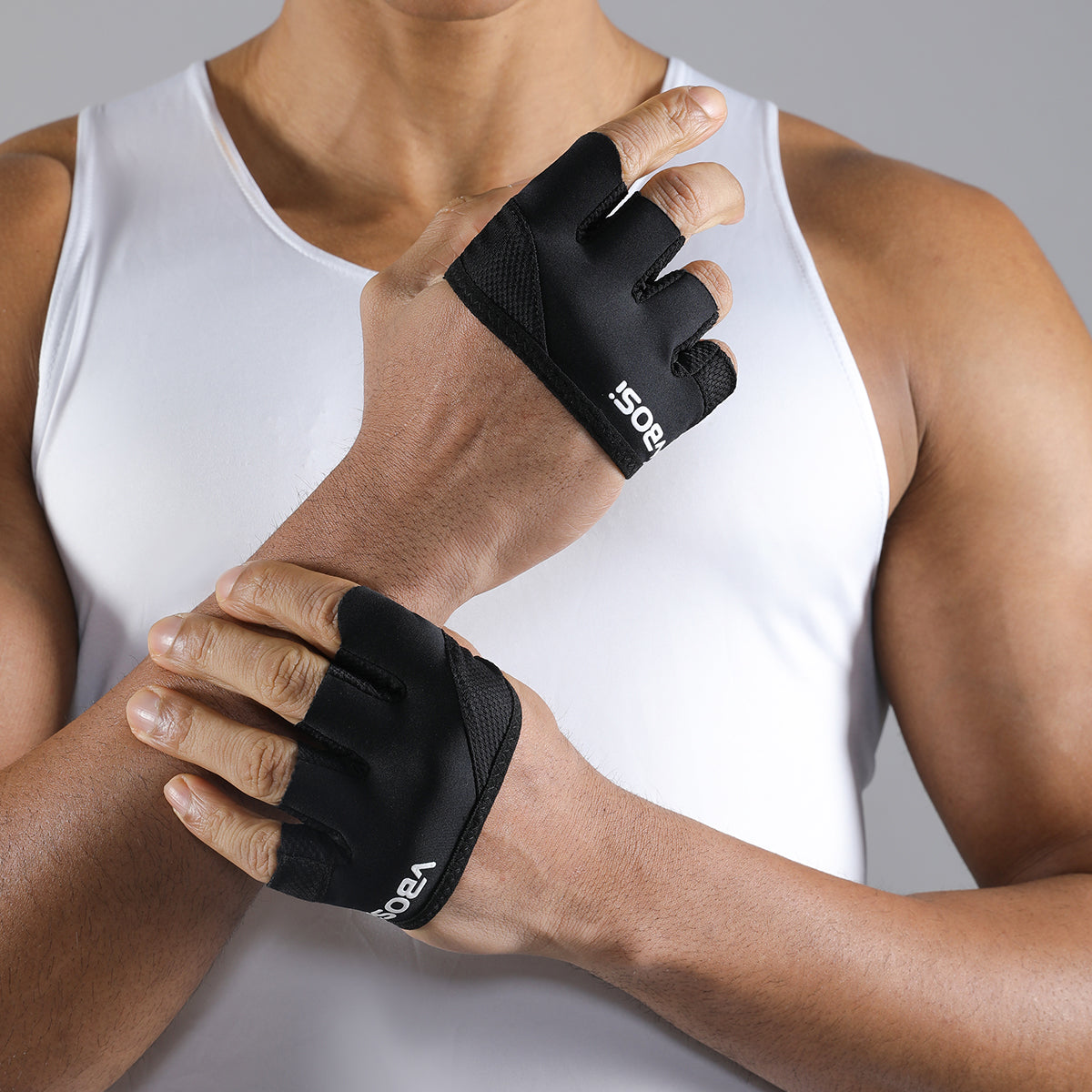 VBOSI Non-Slip Padded Four Finger Fitness Gloves