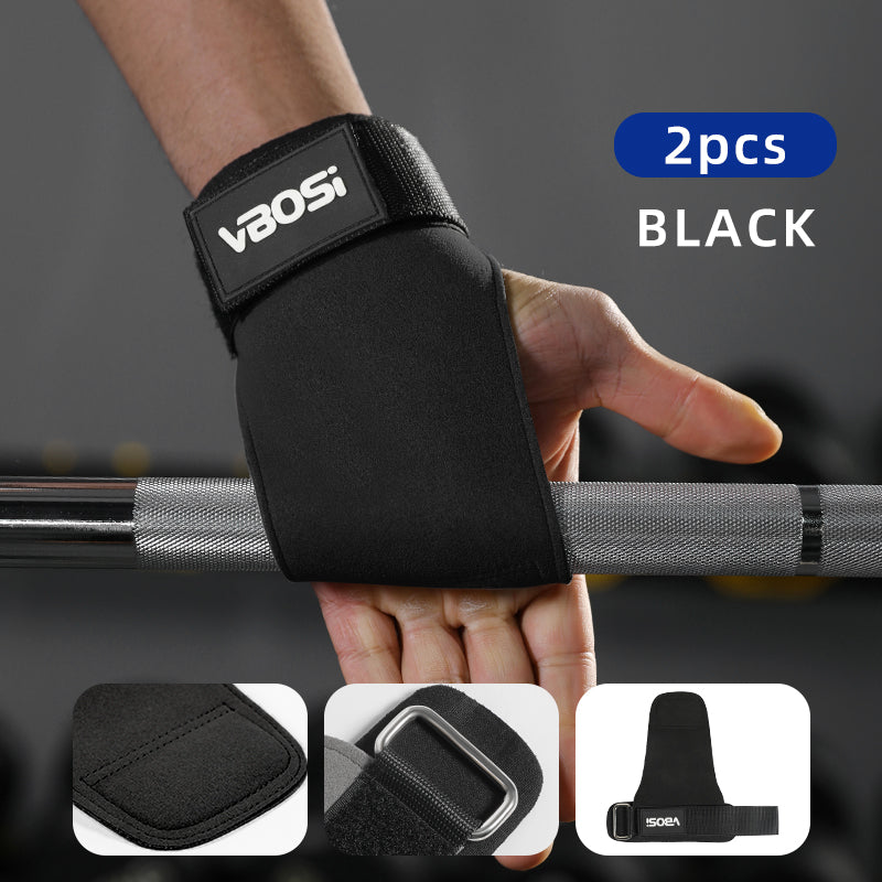 VBOSI Adjustable Weightlifting Grip Gloves with Padded Palm