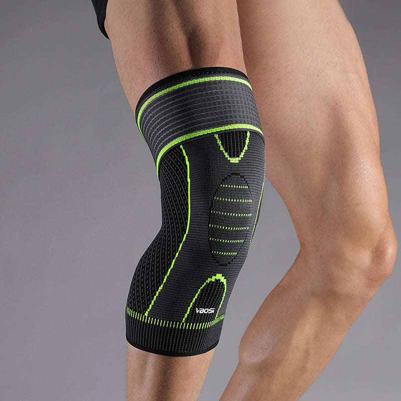 VBOSI 3D Knit Knee Compression Sleeve with Upper Wrap Strap