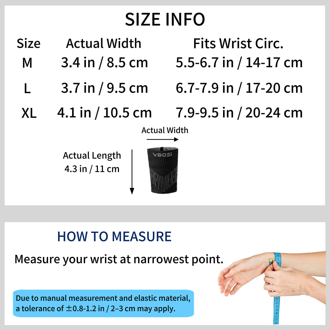 VBOSI 1 Pair Compression Breathable Wrist Sleeve