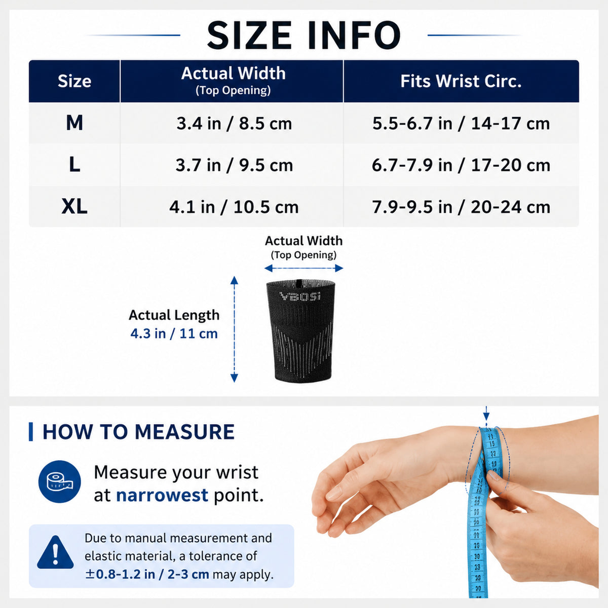 VBOSI 1 Pair Compression Breathable Wrist Sleeves