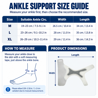 VBOSI 1 Pair Adjustable Ankle Support Wraps with Y-Shaped Straps & Open Heel Design