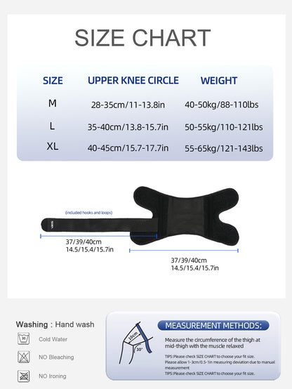 VBOSI 1 Piece Adjustable Knee Support Brace with Dual Spring Stays & Open Patella