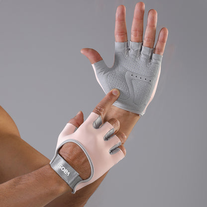 VBOSI Non-Slip Half Finger Workout Gloves with Adjustable Wrist Strap