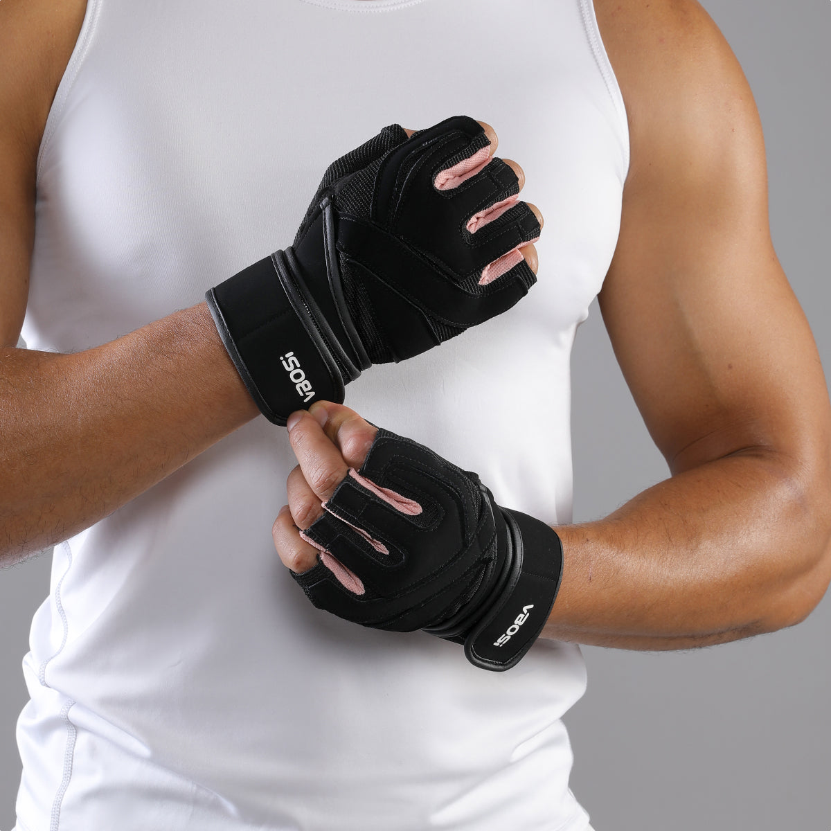 VBOSI Fitness Gloves with Adjustable Strap & Anti-Slip Palm