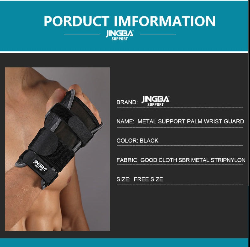 JINGBA SUPPORT 0208 Attelle de poignet en fer métallique Support de poignet pour tendinite Arthrite Soulagement de la douleur