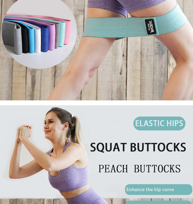 JINGBA SUPPORT 9924 Bandes de résistance en tissu pour les cuisses, les hanches et le butin - Bandes d'exercice élastiques pour le yoga, la gym et le fitness 