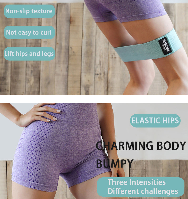 JINGBA SUPPORT 9924 Bandes de résistance en tissu pour les cuisses, les hanches et le butin - Bandes d'exercice élastiques pour le yoga, la gym et le fitness 