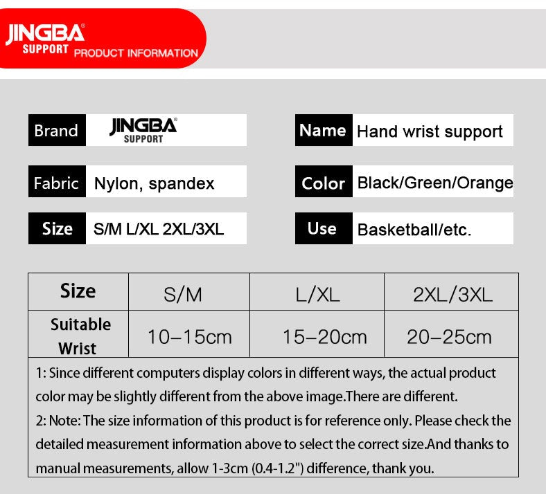JINGBA SUPPORT 8027A Bracelets à haute compression Attelle de poignet à levage réglable Attelle de paume