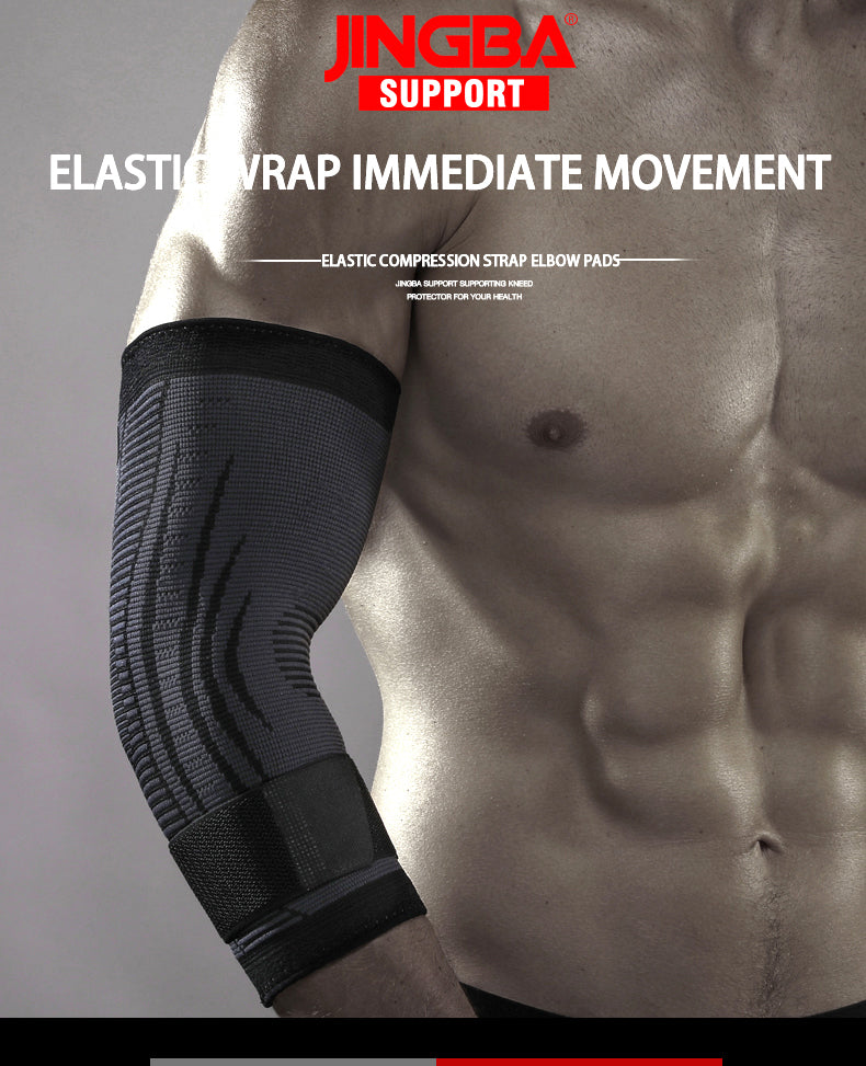 JINGBA SUPPORT 5037 Coudière Nylon Élastique Coudière Baseball Tennis Protection Bandage Baseball Compression bras Manches